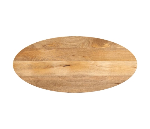 Tablero de mesa ovalado madera maciza de mango 90x40x2,5 cm