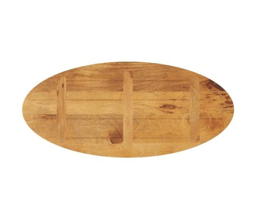 Tablero de mesa ovalado madera maciza de mango 120x50x3,8 cm