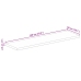 Tablero de mesa rectangular madera maciza acacia 120x50x2,5 cm