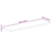 Tablero de mesa rectangular madera maciza acacia 100x60x2,5 cm