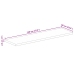 Tablero de mesa rectangular madera maciza acacia 120x60x2,5 cm