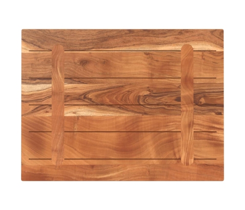 Tablero de mesa rectangular madera maciza acacia 90x70x2,5 cm