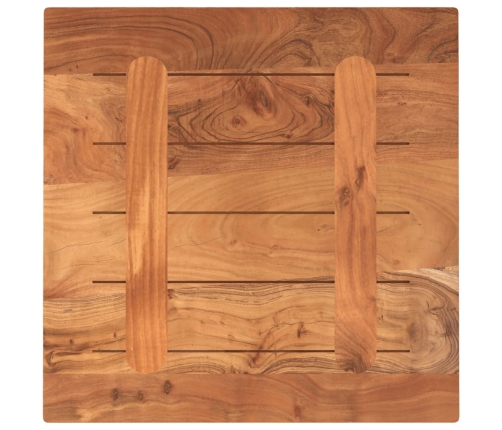 Tablero de mesa cuadrado madera maciza de acacia 50x50x3,8 cm