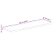 Tablero de mesa rectangular madera maciza acacia 110x50x3,8 cm