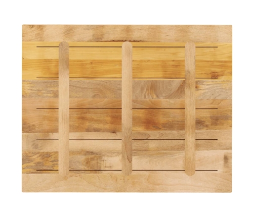 Tablero de mesa rectangular madera mango rugosa 90x80x2,5 cm