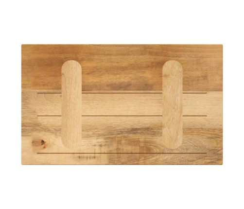 Tablero de mesa rectangular madera mango rugosa 50x20x3,8 cm