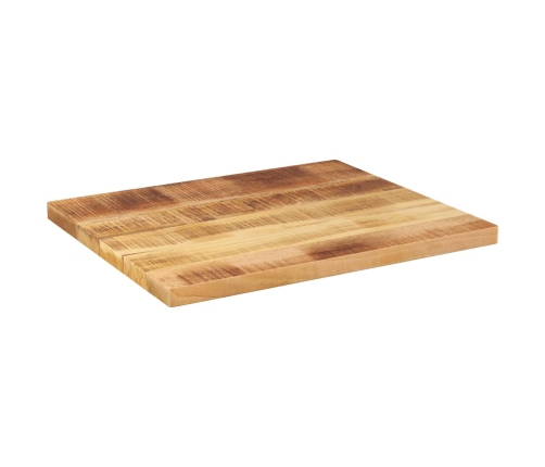 Tablero de mesa cuadrado madera maciza rugosa mango 60x50x3,8cm