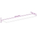 Tablero de mesa rectangular madera maciza mango 160x50x2,5 cm