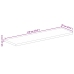 Tablero de mesa rectangular madera maciza mango 110x70x3,8 cm