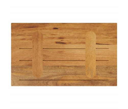 Tablero de mesa rectangular madera maciza mango 50x30x2,5 cm