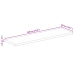 Tablero de mesa rectangular madera maciza mango 120x50x2,5 cm