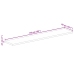 Tablero de mesa rectangular madera maciza mango 160x50x2,5 cm