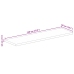 Tablero de mesa rectangular madera maciza mango 120x50x3,8 cm