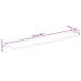 Tablero de mesa rectangular madera maciza mango 160x50x3,8 cm