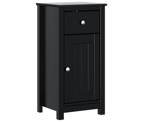 Mueble de baño BERG madera maciza de pino negro 40x34x80 cm