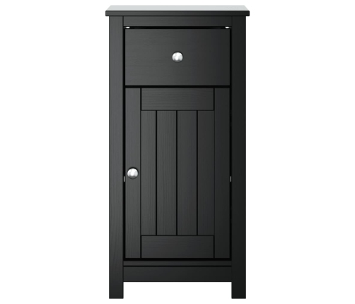 Mueble de baño BERG madera maciza de pino negro 40x34x80 cm