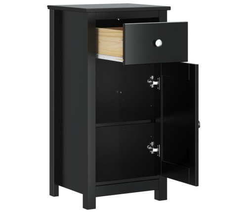 Mueble de baño BERG madera maciza de pino negro 40x34x80 cm