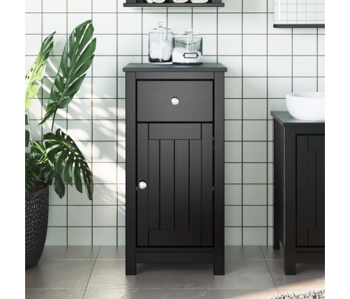 Mueble de baño BERG madera maciza de pino negro 40x34x80 cm