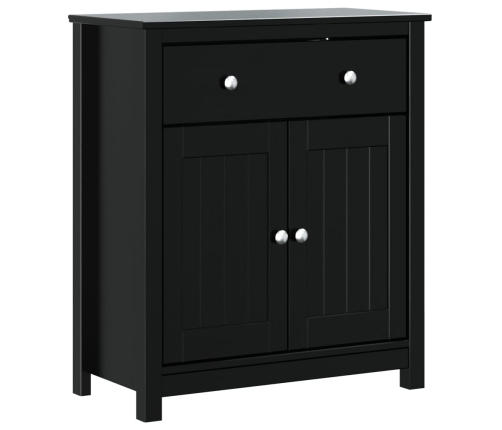 Mueble de baño BERG madera maciza de pino negro 69,5x34x80 cm