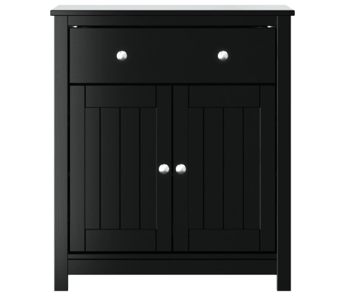 Mueble de baño BERG madera maciza de pino negro 69,5x34x80 cm