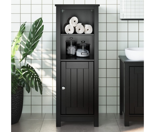 Mueble de baño BERG madera maciza de pino negro 40x34x110 cm