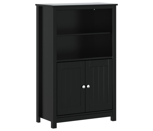 Mueble de baño BERG madera maciza de pino negro 69,5x34x110 cm