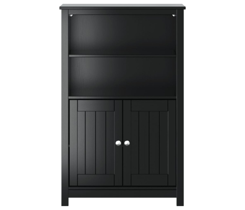 Mueble de baño BERG madera maciza de pino negro 69,5x34x110 cm