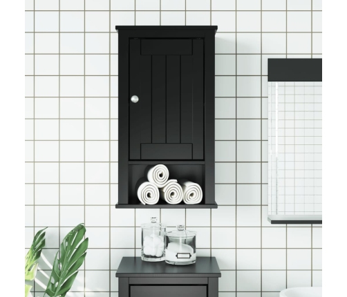 Mueble de pared baño BERG madera maciza pino negro 40x27x71,5cm