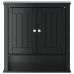 Mueble de pared baño BERG madera maciza negro 69,5x27x71,5 cm