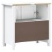 Mueble de lavabo baño BERG madera maciza pino blanco 60x34x59cm