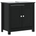 Mueble de lavabo baño BERG madera maciza pino negro 60x34x59cm