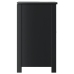 Mueble de lavabo baño BERG madera maciza pino negro 60x34x59cm