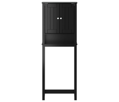 Mueble para inodoro BERG madera maciza negro 60x27x164,5 cm