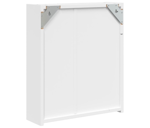 Mueble de baño con espejo y luz LED blanco 45x13x52 cm