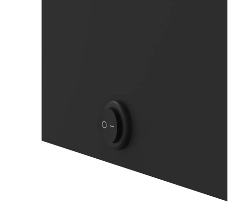 Mueble de baño con espejo y luz LED negro 60x13x52 cm