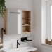 Mueble de baño con espejo y luz LED roble 60x13x52 cm