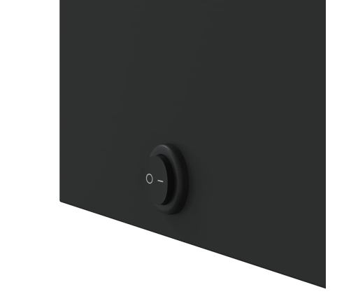 Mueble de baño con espejo arqueado y luz LED negro 42x13x70 cm