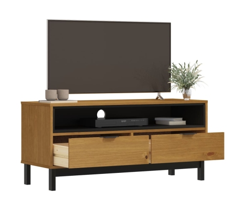 vidaXL Mueble para TV FLAM madera maciza de pino 110x40x50 cm