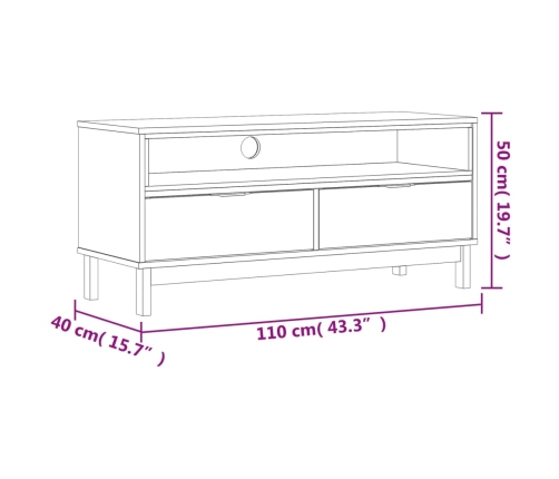 Mueble para TV FLAM madera maciza de pino 110x40x50 cm