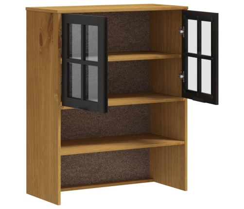 Mueble superior de aparador con puertas vidrio FLAM madera pino