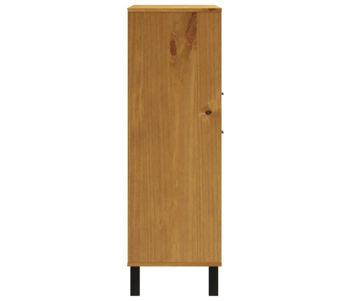 Aparador alto con puerta vidrio FLAM madera pino 92x40x122,5 cm