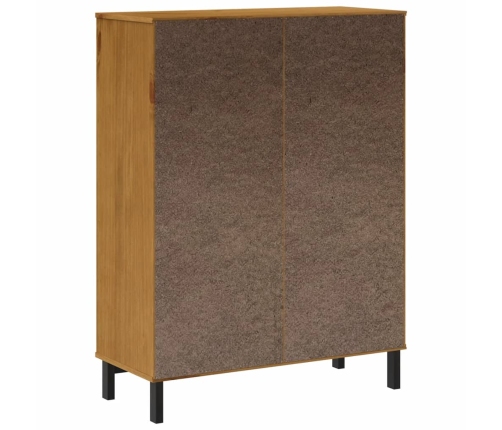 Aparador alto con puerta vidrio FLAM madera pino 92x40x122,5 cm