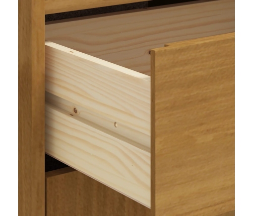 Aparador alto con puerta vidrio FLAM madera pino 92x40x122,5 cm