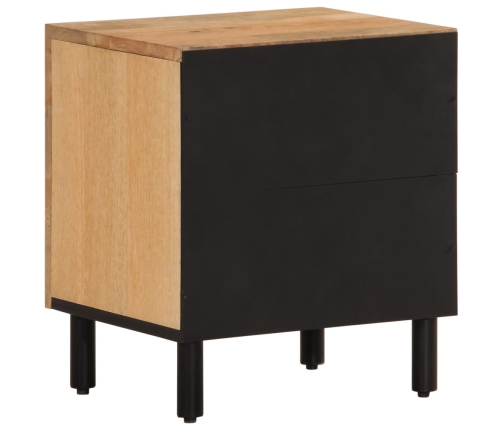 Mesita de noche de madera maciza de mango 40x33x46 cm