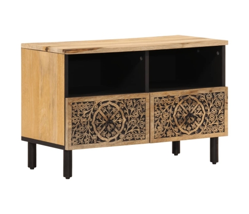 Mueble de TV madera maciza de mango 70x33x46 cm