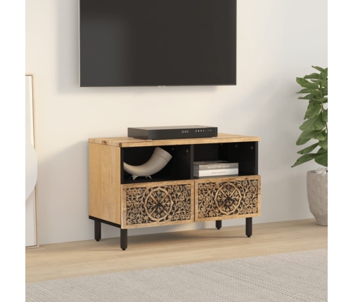 Mueble de TV madera maciza de mango 70x33x46 cm