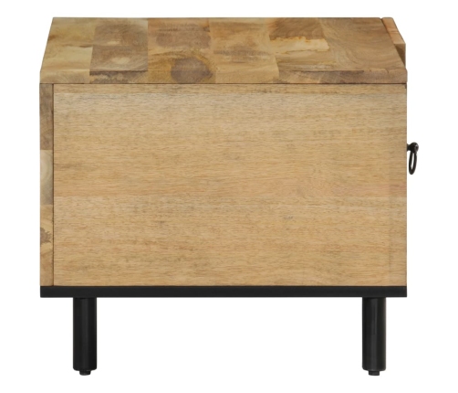 Mesa de centro de madera maciza de mango 80x50x40 cm