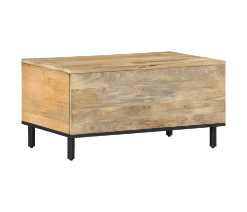 Mesa de centro de madera maciza de mango 80x50x40 cm