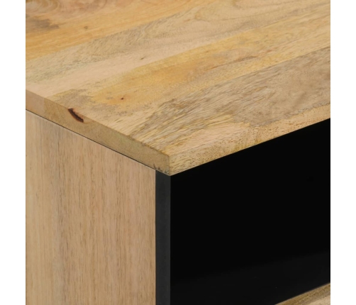 Mesita de noche de madera maciza de mango 40x33x46 cm