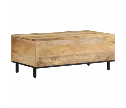 Mesa de centro de madera maciza mango 100x54x40 cm